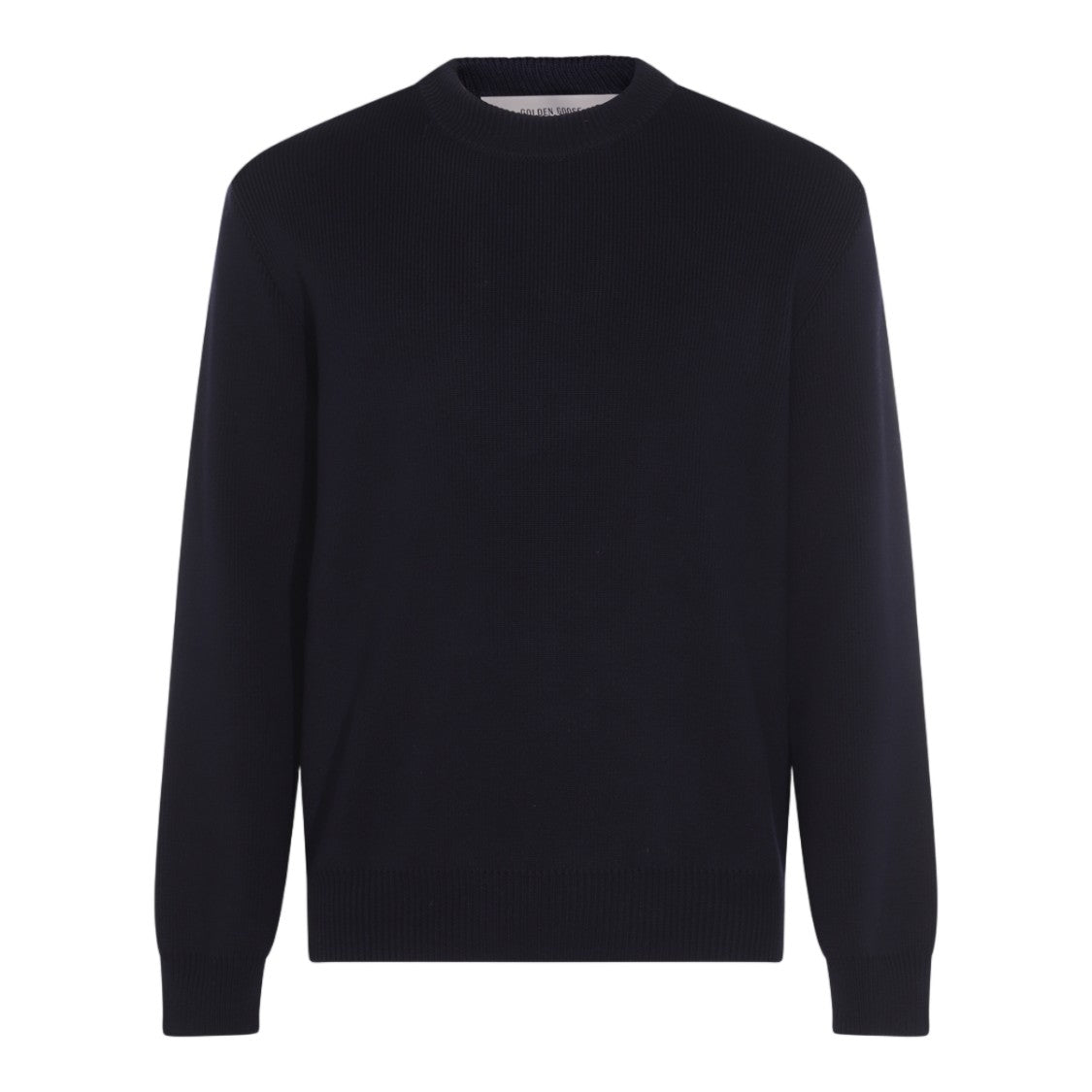 Golden Goose Crew Neck Knit Sweater With Contrasting Back Lettering