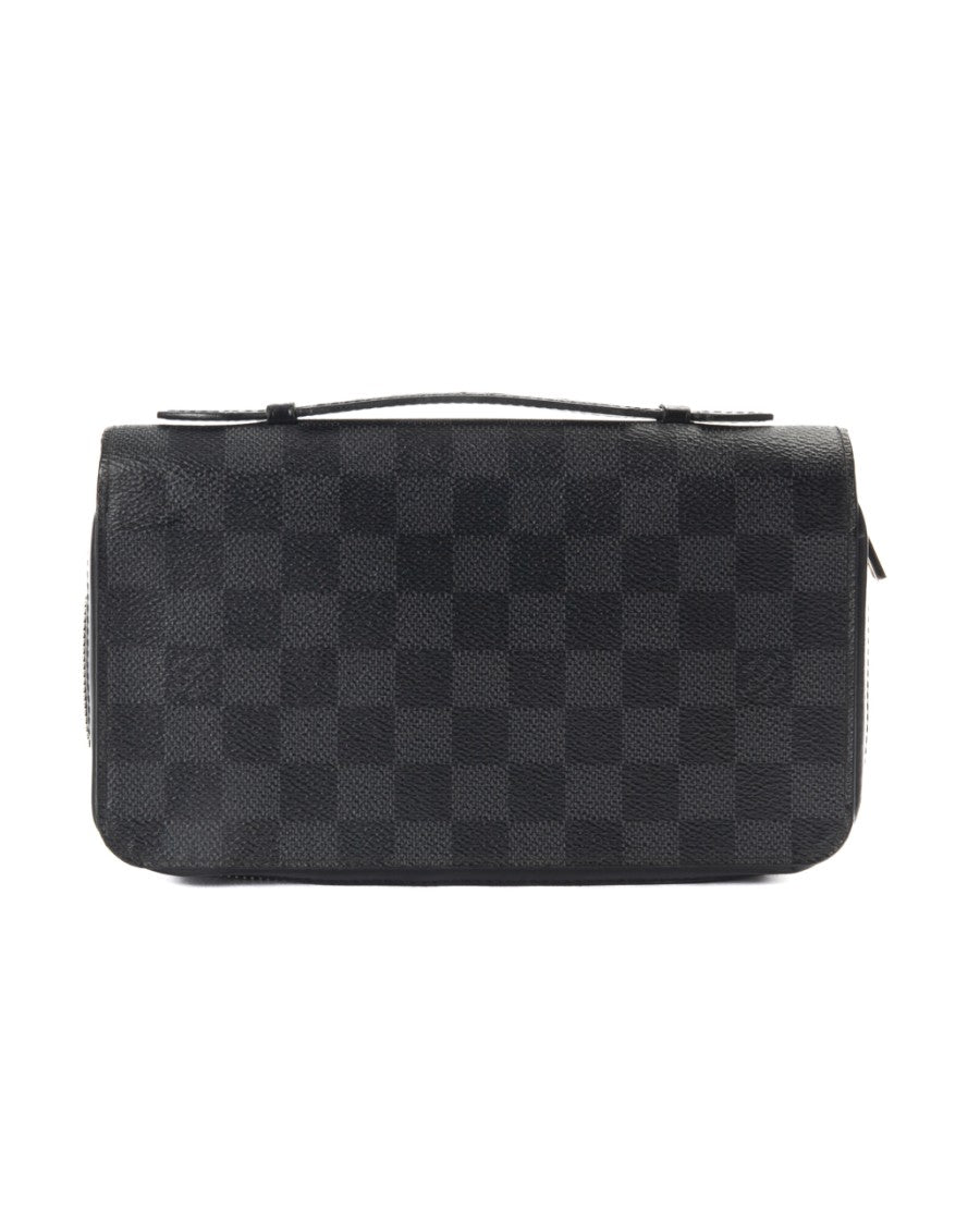 Louis Vuitton Black Damier Graphite Zippy Xl Canvas Clutch