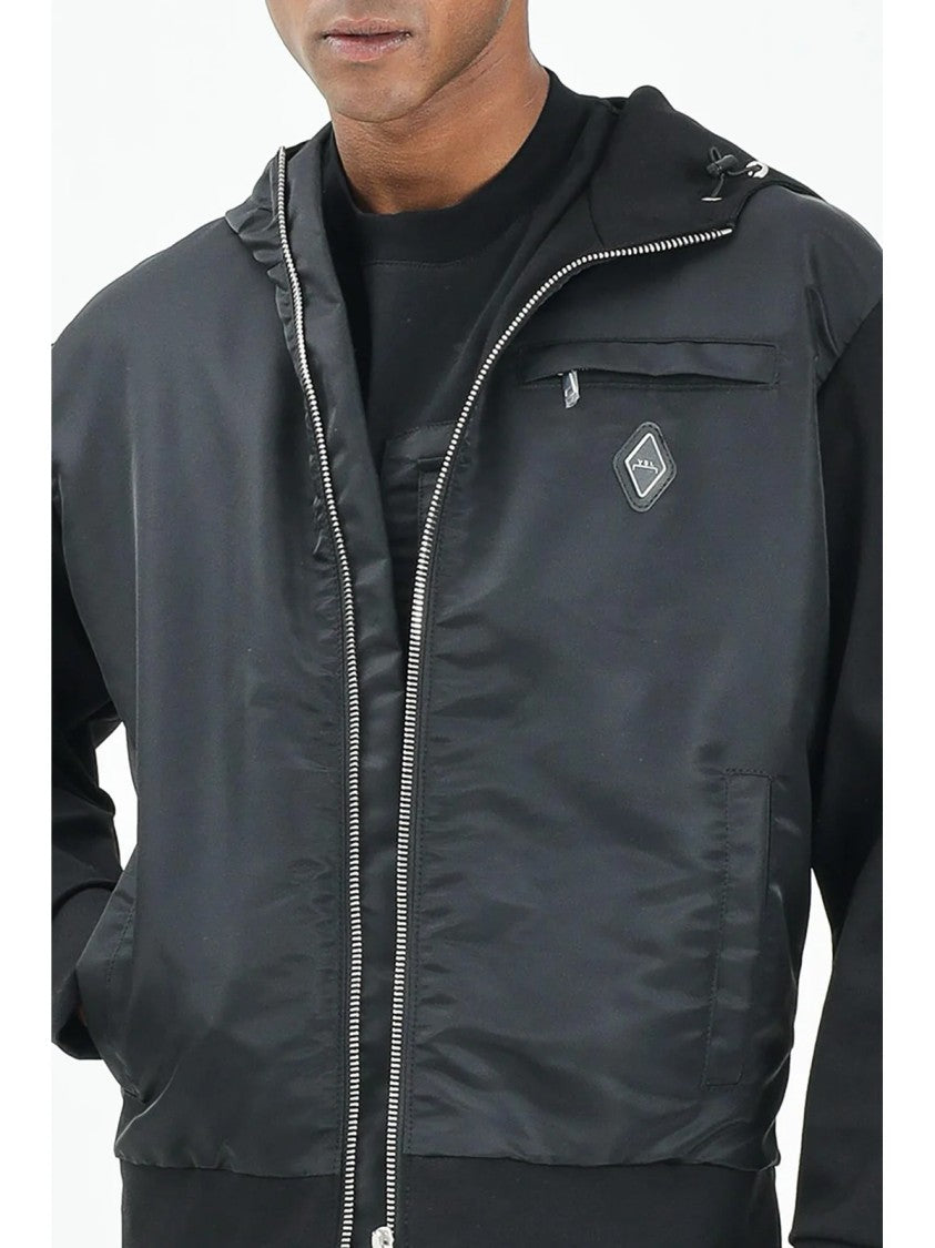 Yes London Short Jacket With Smooth Front Panel And Hood