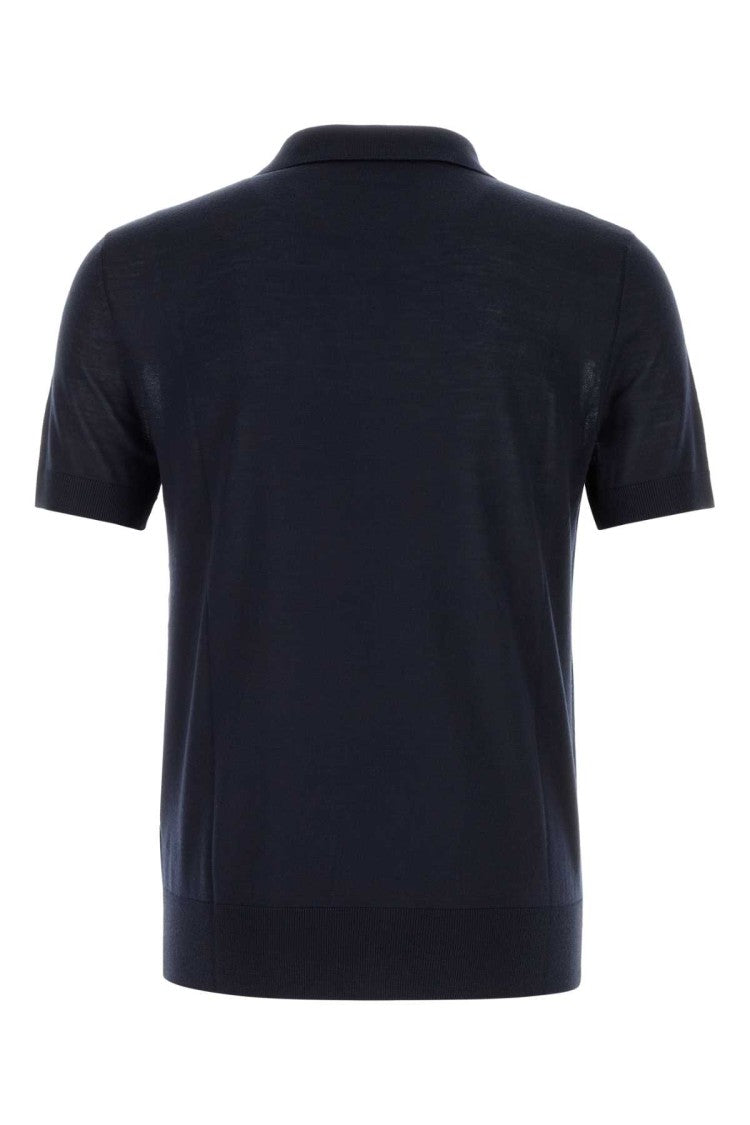 Dsquared2 Dark Blue Wool Polo Shirt
