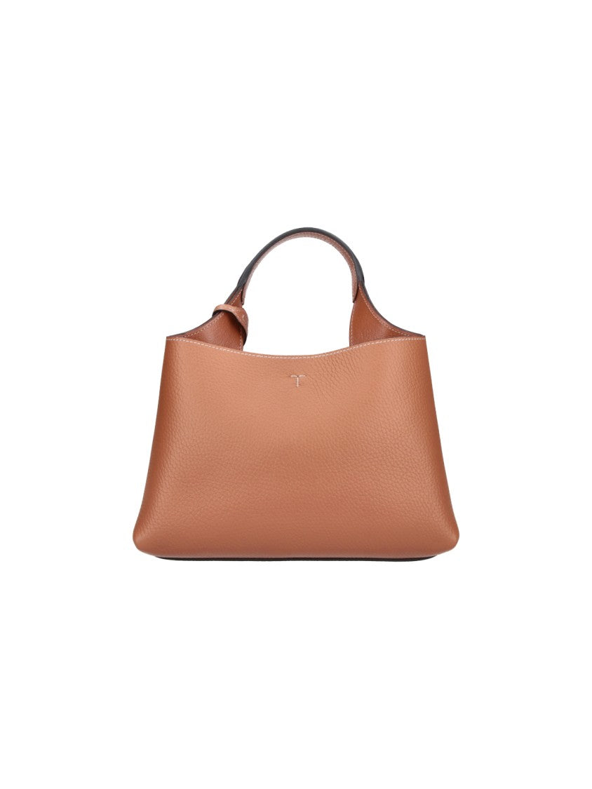 Tod's Brown Leather Charm Mini Shoulder Bag