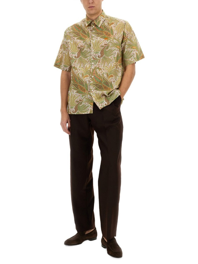 Etro Paisley Over Shirt In Lightweight Cotton