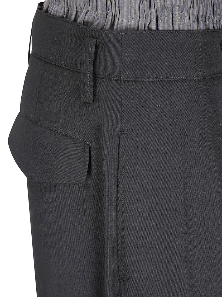 Yohji Yamamoto Layered-Like Wide Pants
