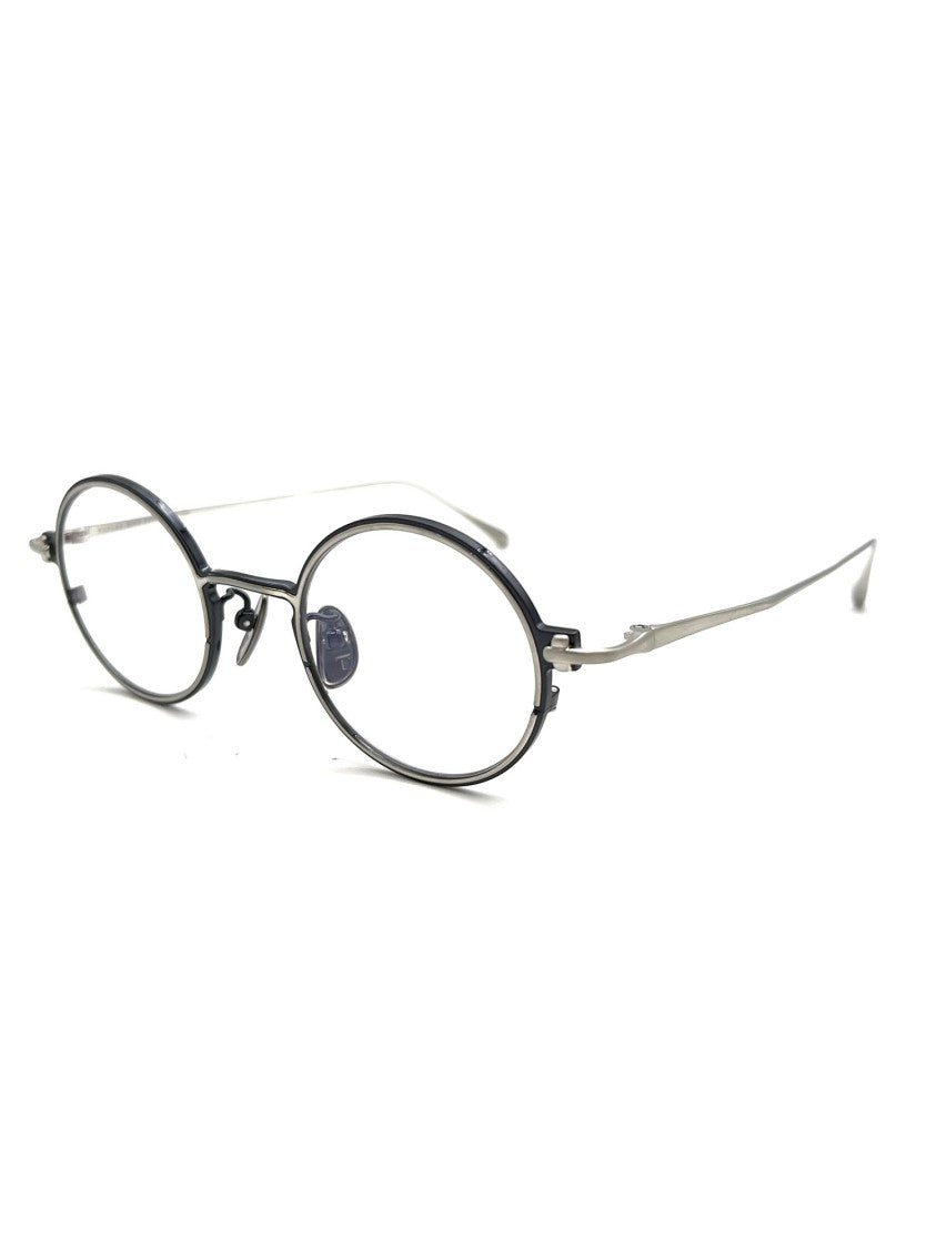 Taylor With Respect Oval Grey Metal Optical Frames With Minimalist Design