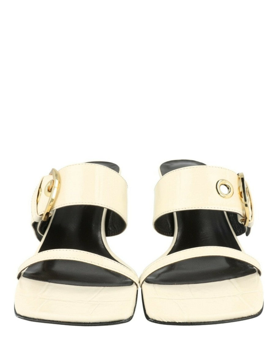 By Far Bettina Croc Embossed Mules