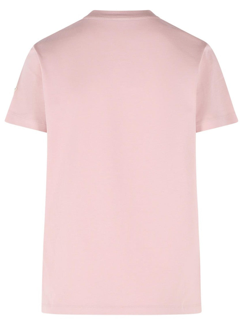 Moncler Pink Cotton T-Shirt