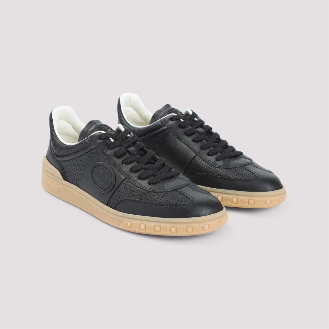 Valentino Garavani Black Calf Leather Upvillage Sneakers