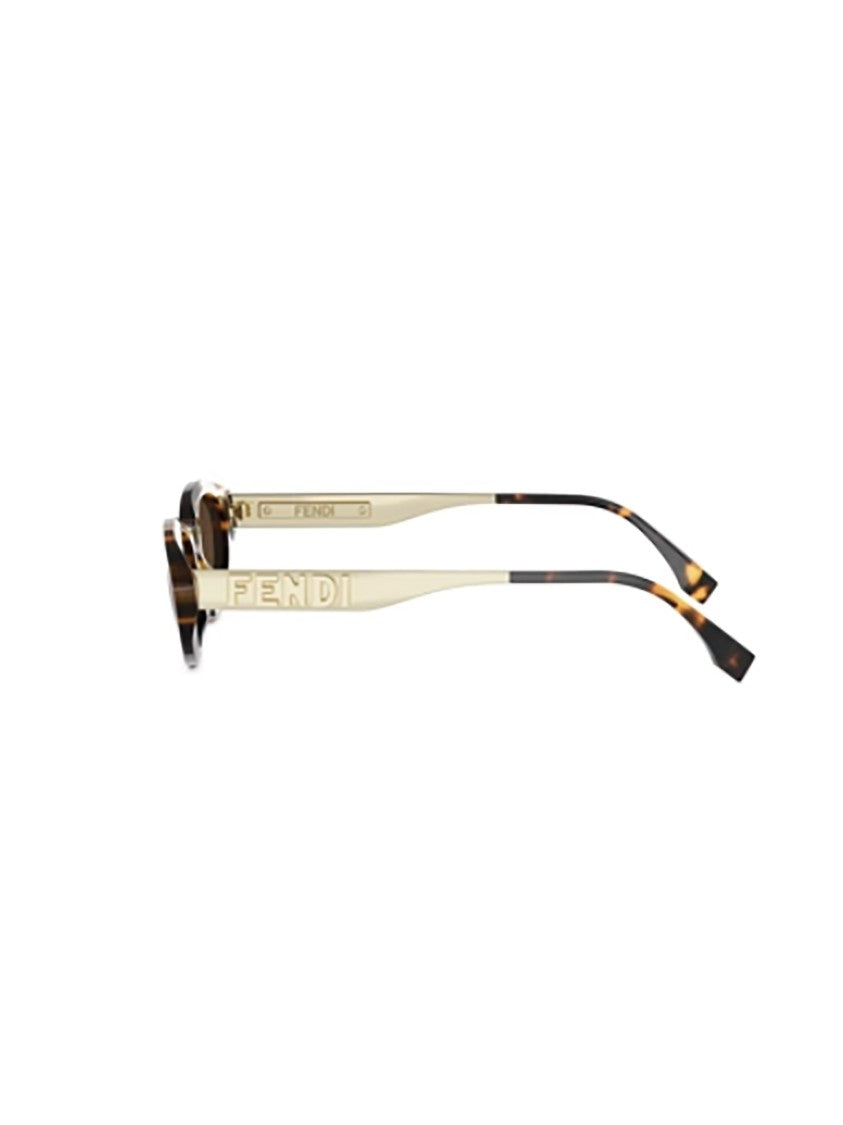 Fendi Tortoiseshell Fe40202i Cat-Eye Gold Sunglasses