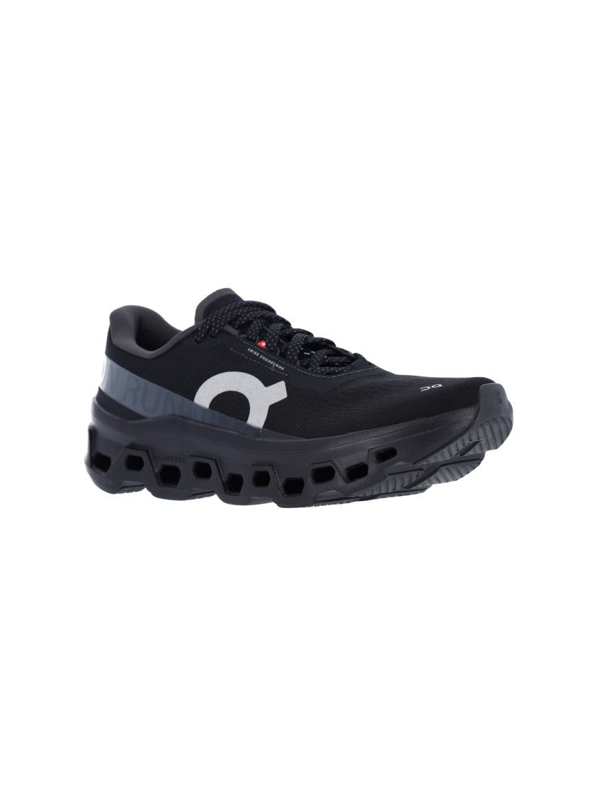 On Black Cloudmonster Fabric Sneakers