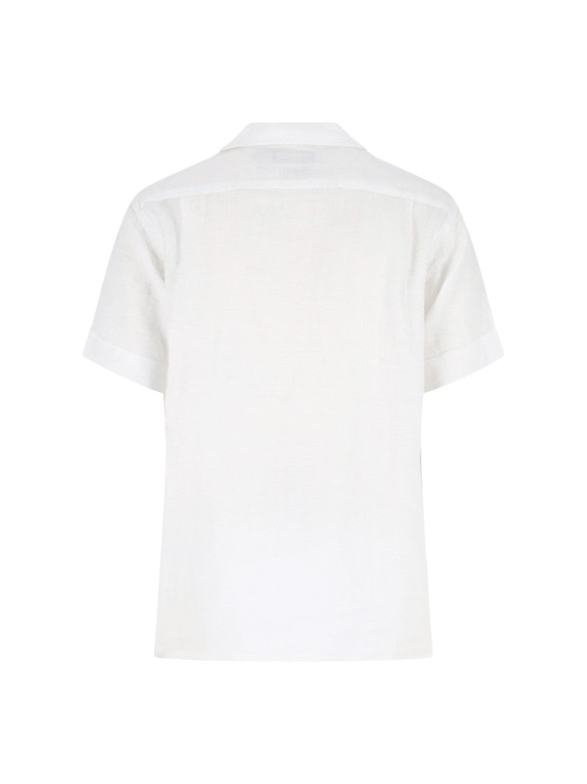 Polo Ralph Lauren White Bowling Collar Linen Shirt