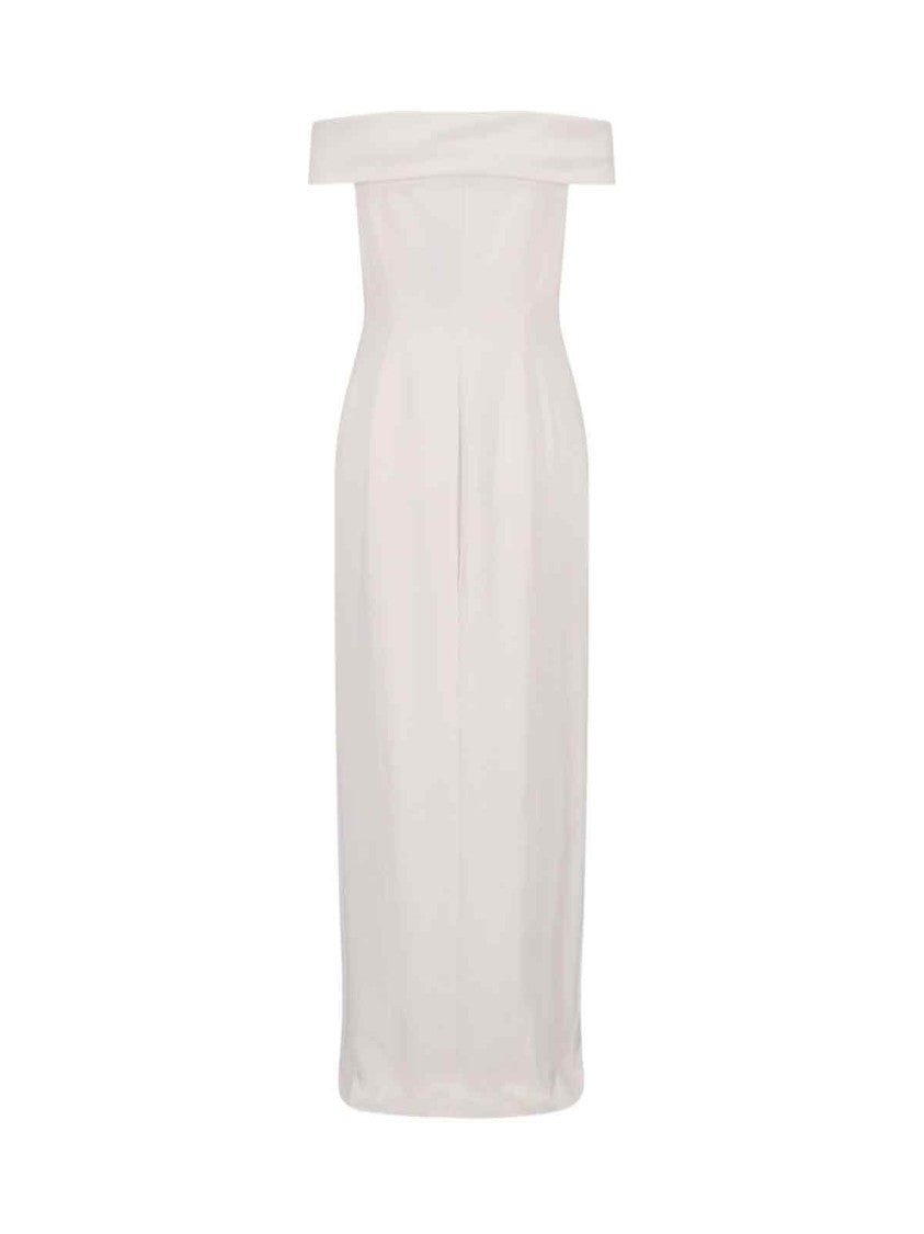 Polo Ralph Lauren Off-The-Shoulder White Maxi Dress