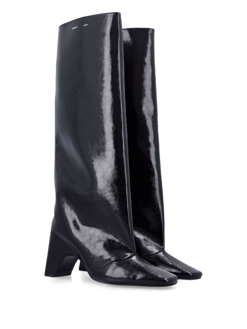 Coperni Crackle-Effect Faux Leather Mid-Calf Boots