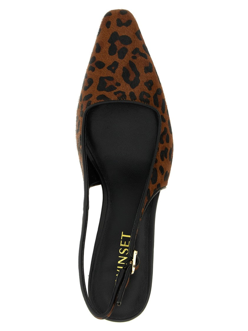 Twin-Set Animal Print Slingbacks