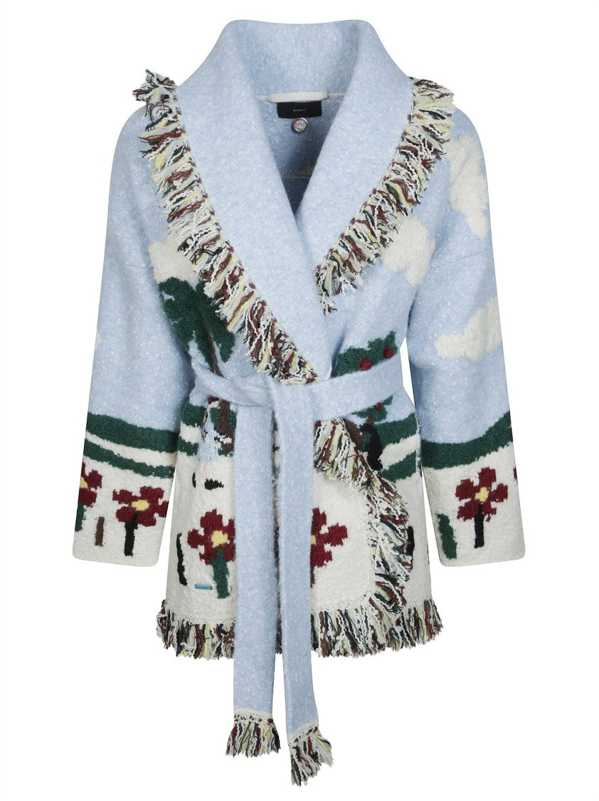 Alanui Casa Alanui Scenic Countryside Motif Fringed Cardigan