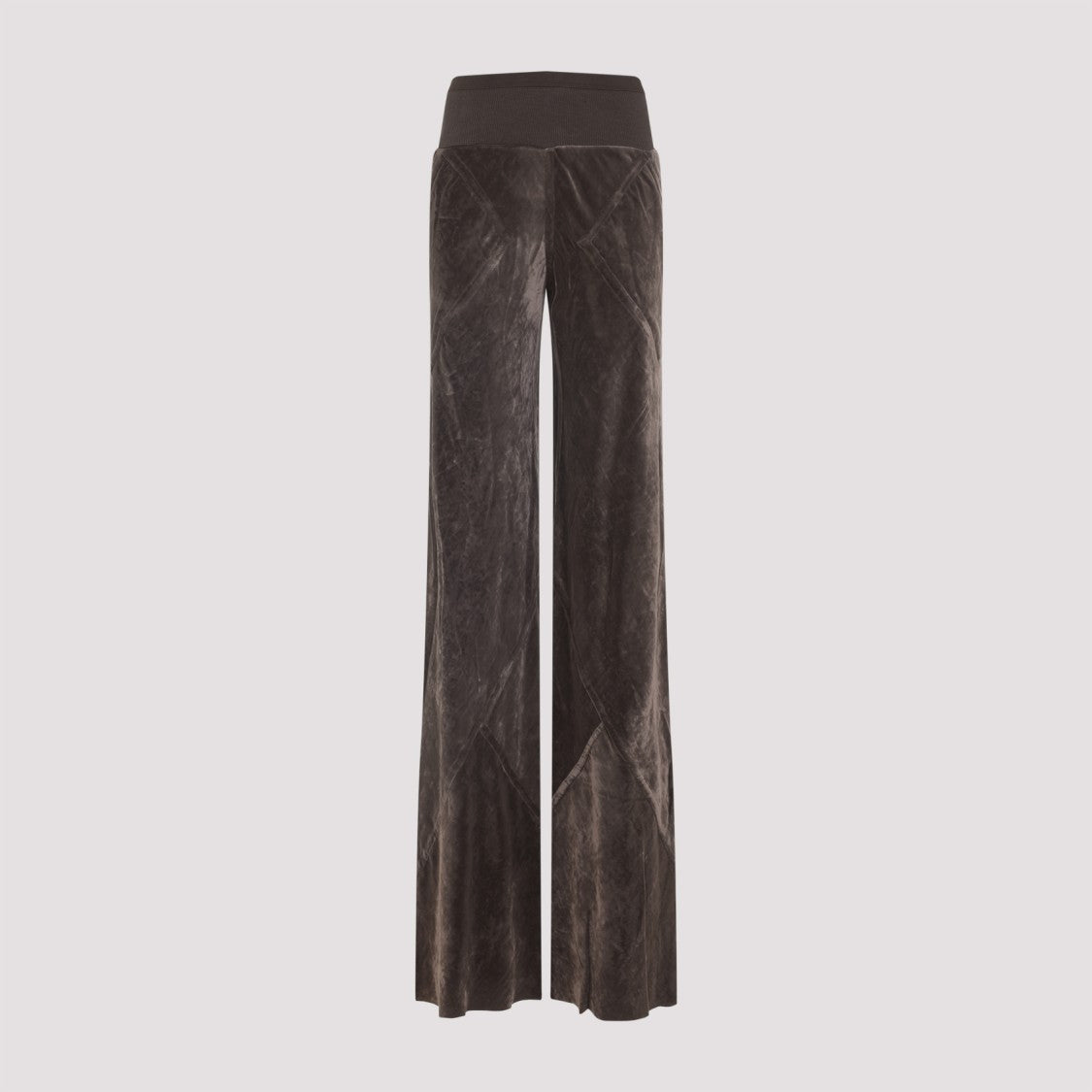 Rick Owens Bias Brown Viscose Pants