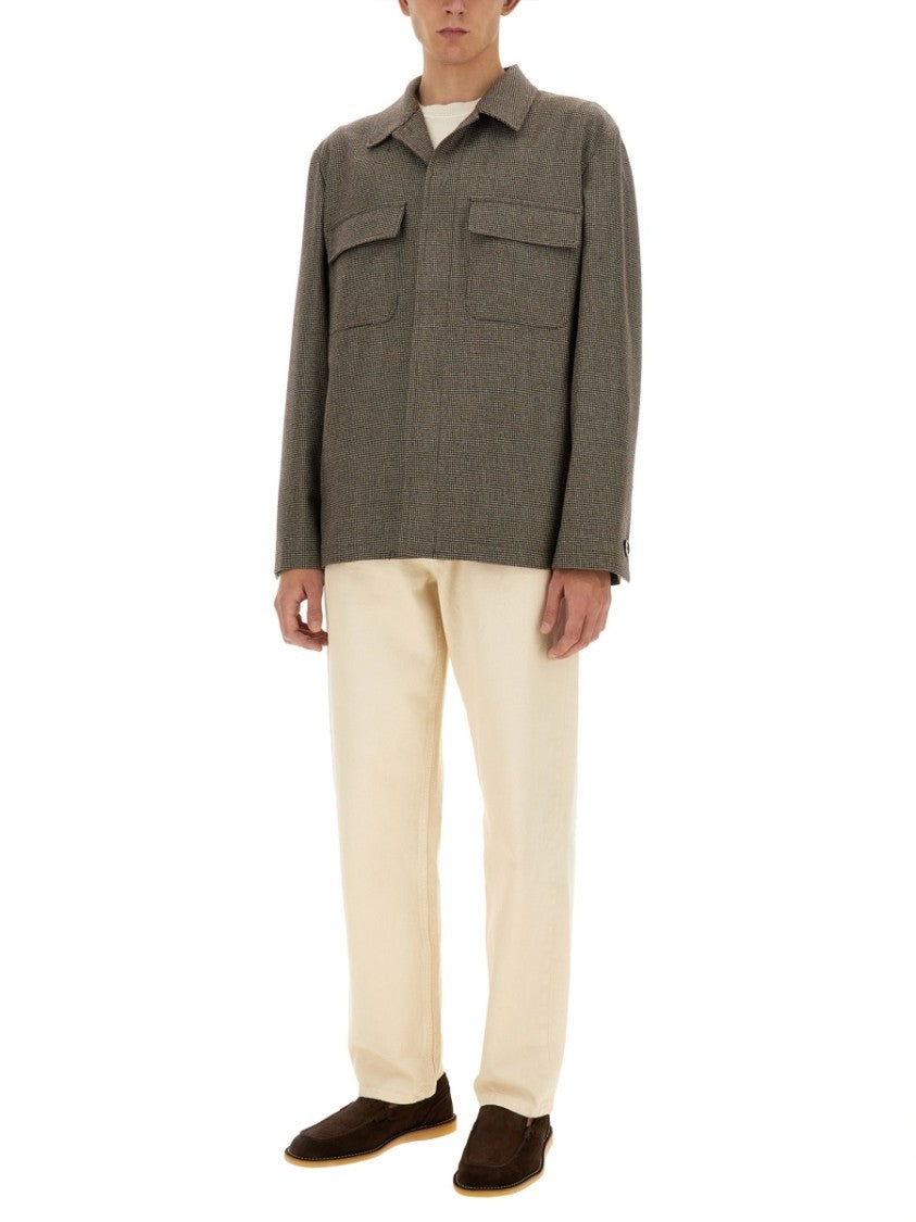 Lardini Textured Wool And Cashmere Shirt Jacket
