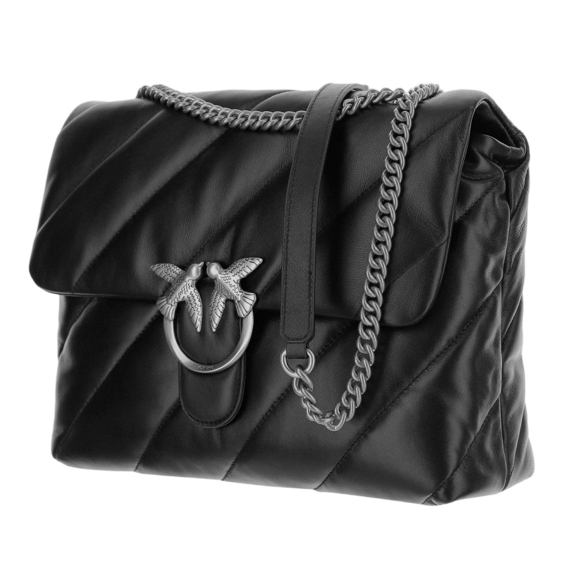 Pinko Quilted Nappa Leather Love Big Puff Bag