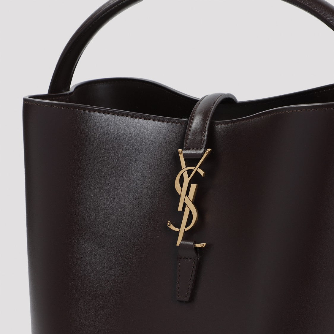 Saint Laurent Dark Brown Calf Leather Handbag