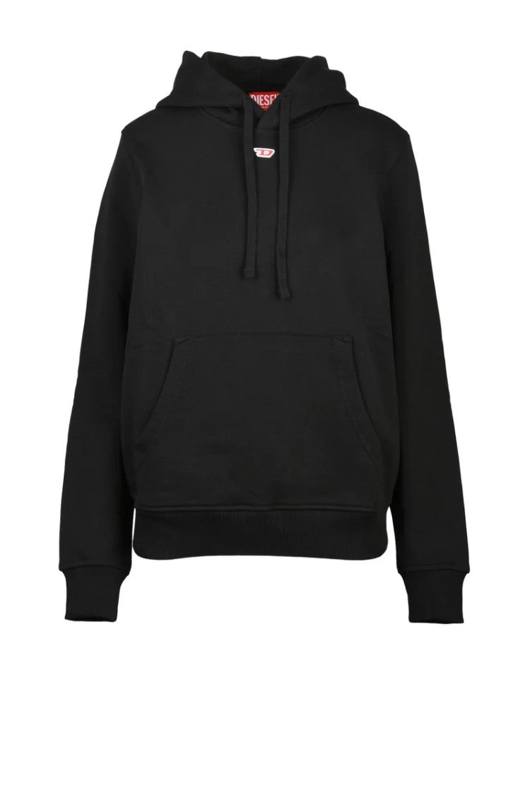 Diesel Black Cotton Women's Cropped Sweatshirt