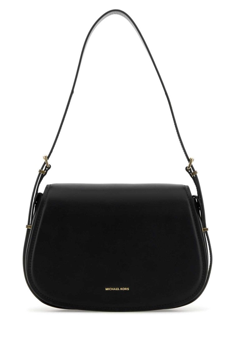 Michael Michael Kors Black Leather Moore Shoulder Bag