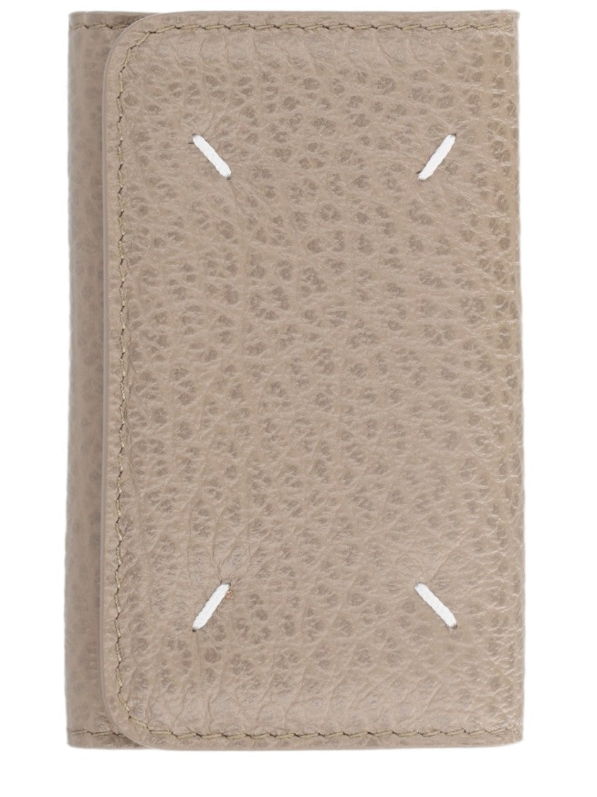Maison Margiela Textured Beige Cowhide Leather Wallet