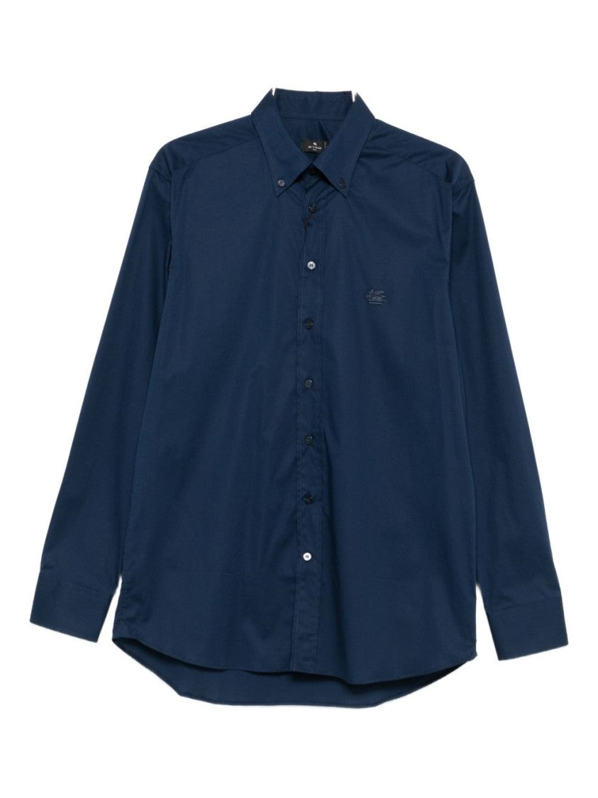 Etro Tailored Blue Shirt With Button-Down Design