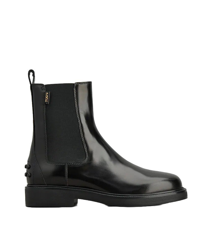 Tod's Refined Black Calfskin Ankle Boots