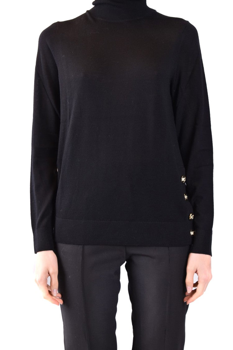 Michael Kors Black Classic Turtleneck Wool Winter Sweater