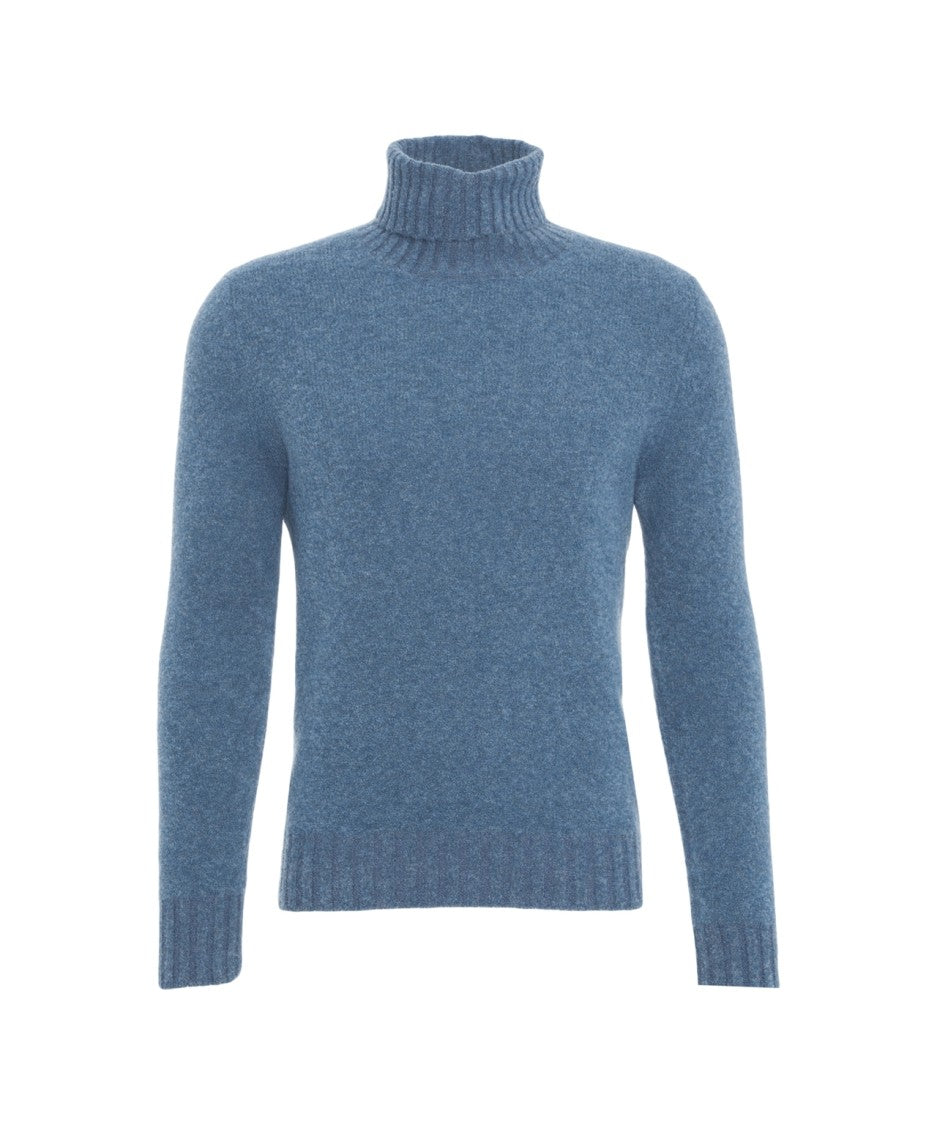 Gender Ribbed Wool Turtleneck Sweater With Fit