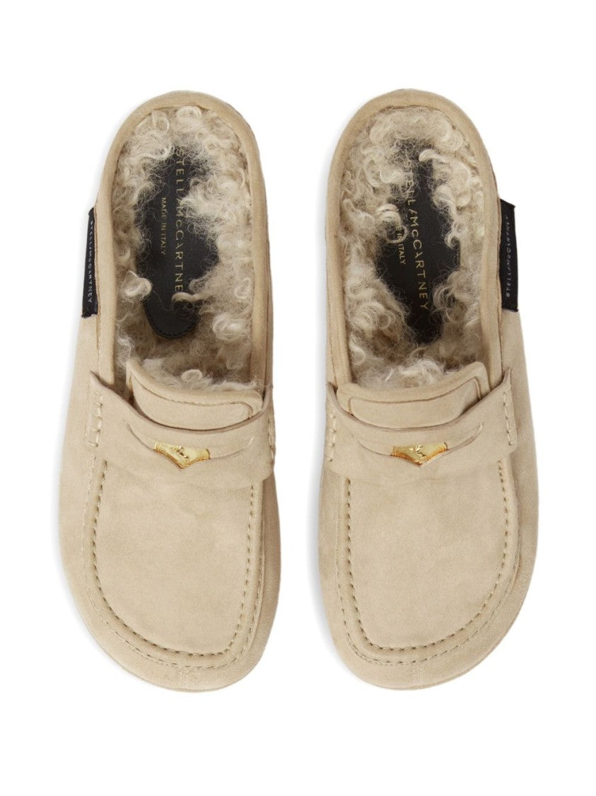 Stella Mccartney Moccasin-Inspired Beige Platform Sandals