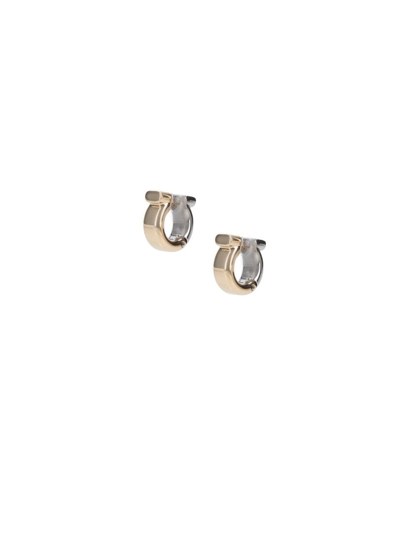 Ferragamo "Gancini" Earrings – Palladium/Gold