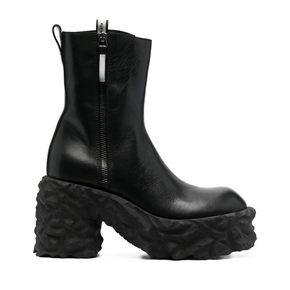Premiata Black Leather Chunky Sole Boots