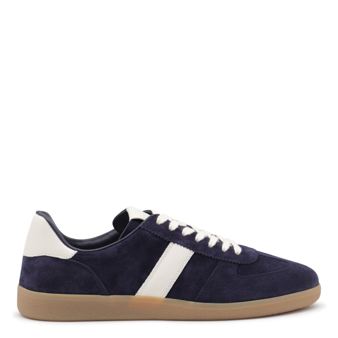 Tom Ford Navy Leather Sneakers