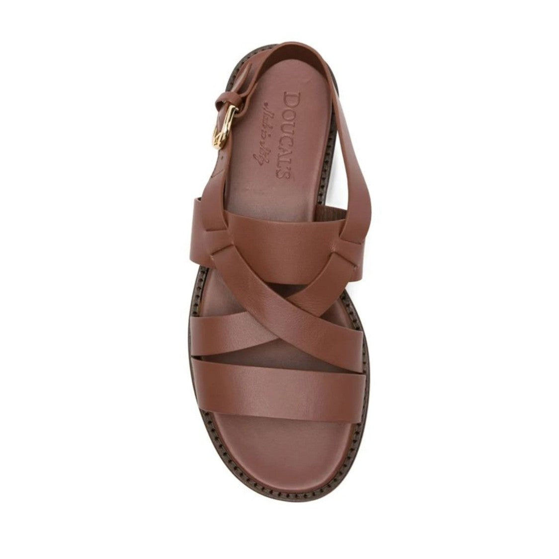 Doucal's Beige Minimalist Slingback Leather Sandals