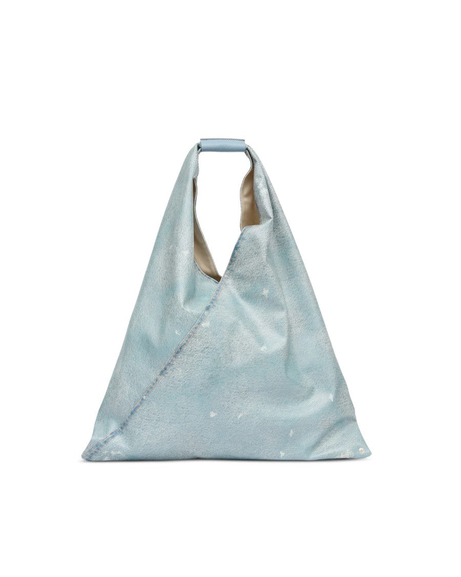 Mm6 By Maison Margiela Sculptural Japanese Tote Bag Crafted From Bleached Denim