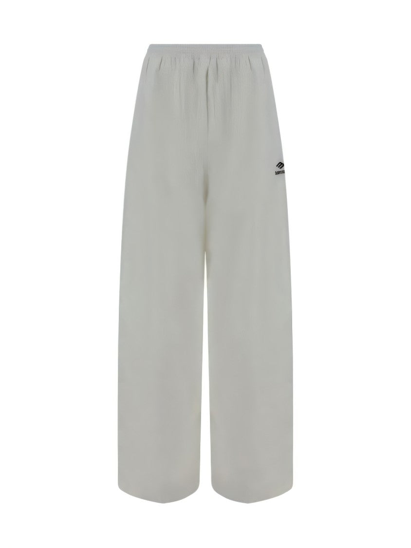 Balenciaga Wide-Leg Casual Pants With Elastic Waistband