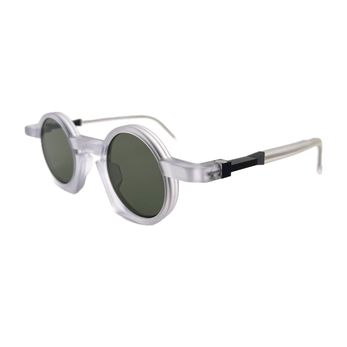 Vava Transparent Bl0043 Black Label Bio-Acetate Round Sunglasses