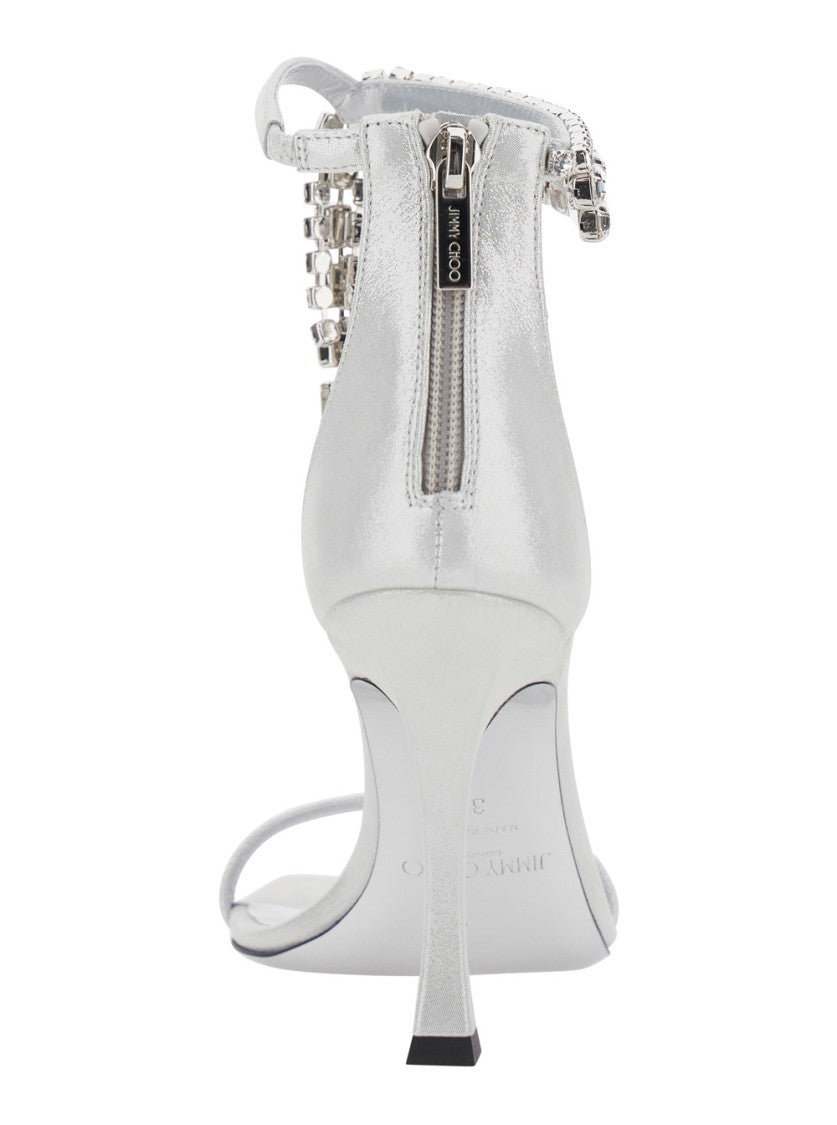Jimmy Choo Crystal' Metallic Sandals