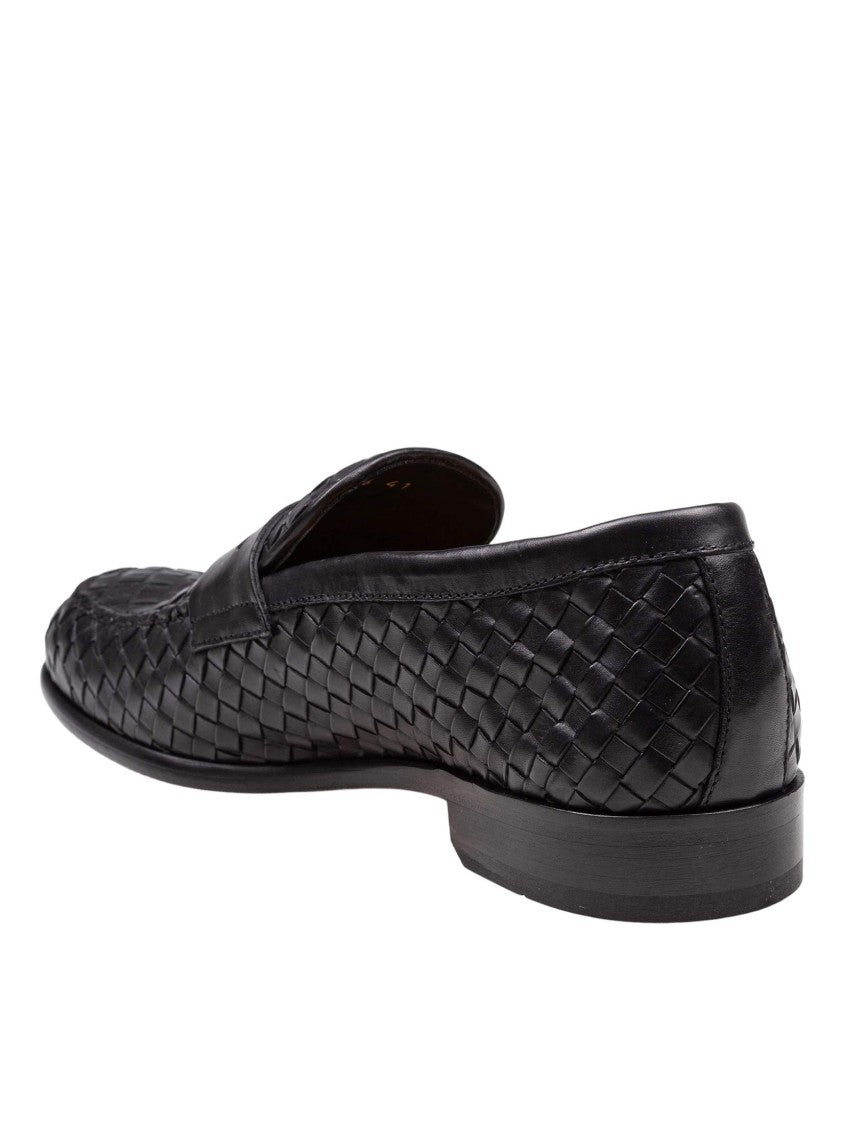 Doucal's Penny Adler Moccasin In Woven Leather