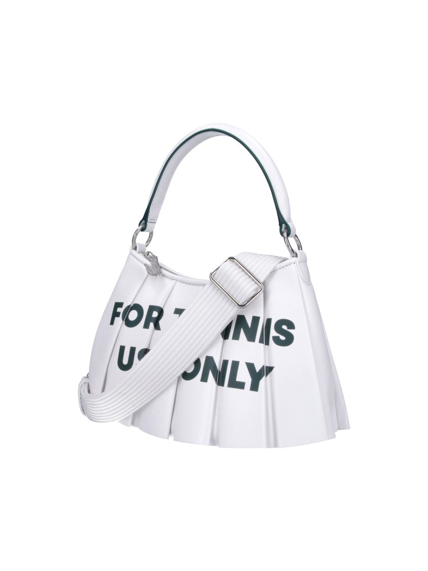 Lacoste White Lenglen Small Contrast Logo Bag