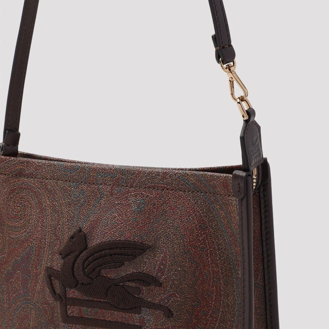 Etro Brown Cotton Pouch