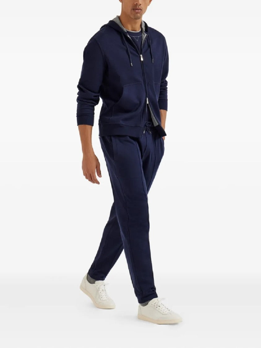 Brunello Cucinelli Short-Sleeved Crew Neck T-Shirt With Contrasting Stitching