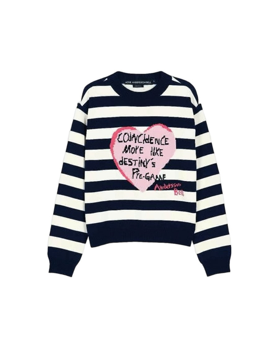 Andersson Bell Navy And White Striped Sweater