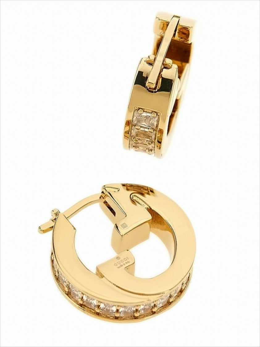 Gucci Polished Gold-Tone Hoop Earrings With Cut-Out Design