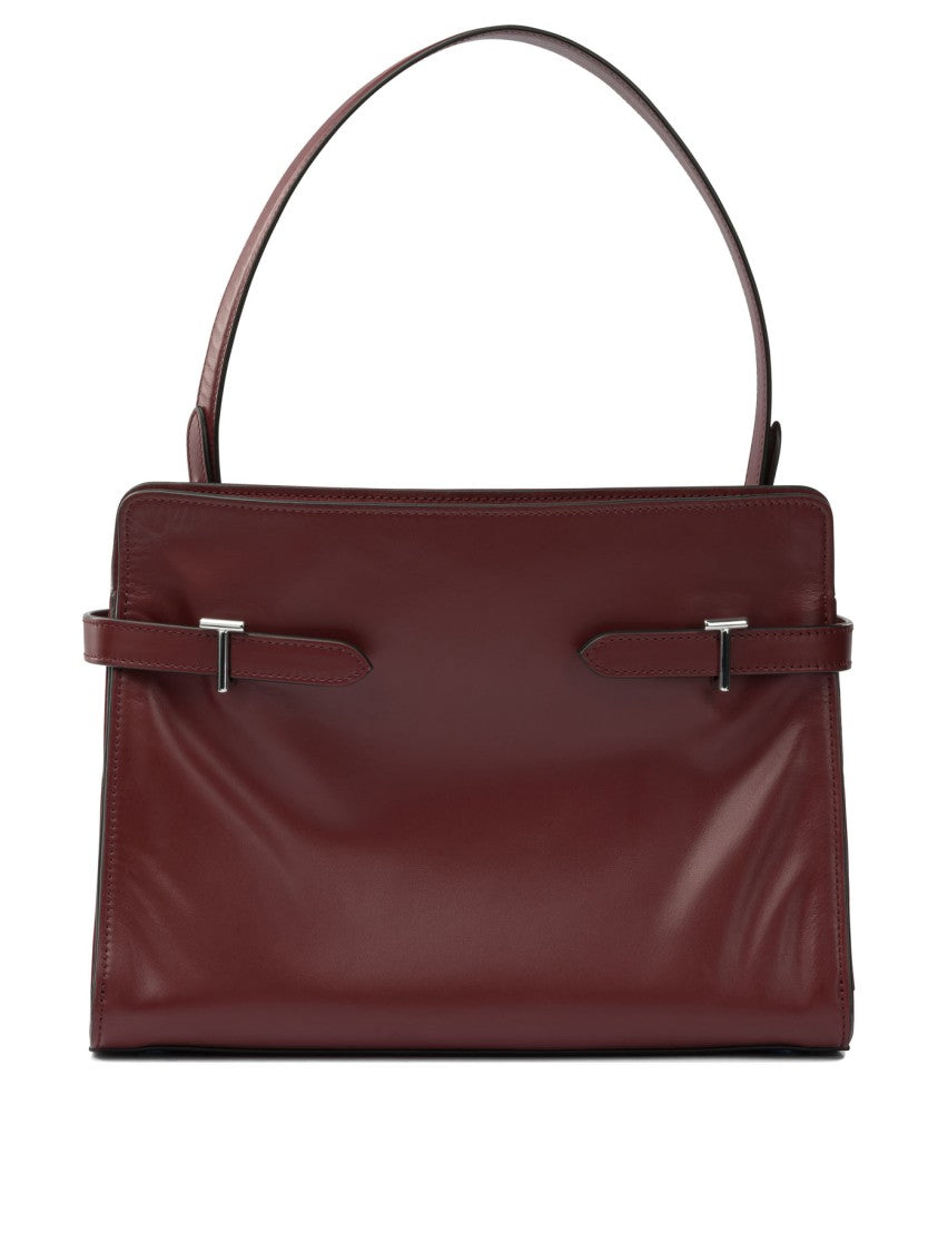 Le Tanneur Bordeaux Shoulder Bag With Structured Design