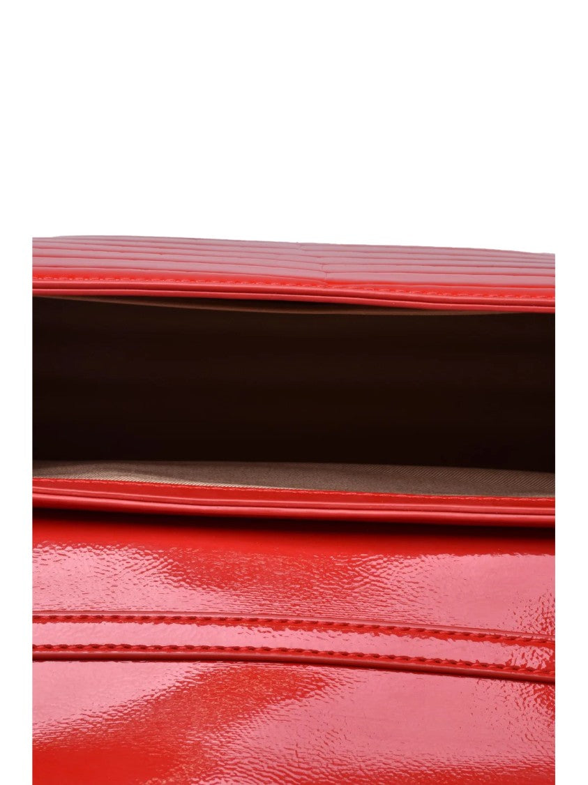 Love Moschino Red Polyurethane Crocodile Crossbody Bag