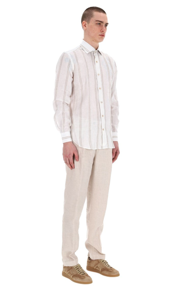 Eleventy Special Stripe Linen Shirt