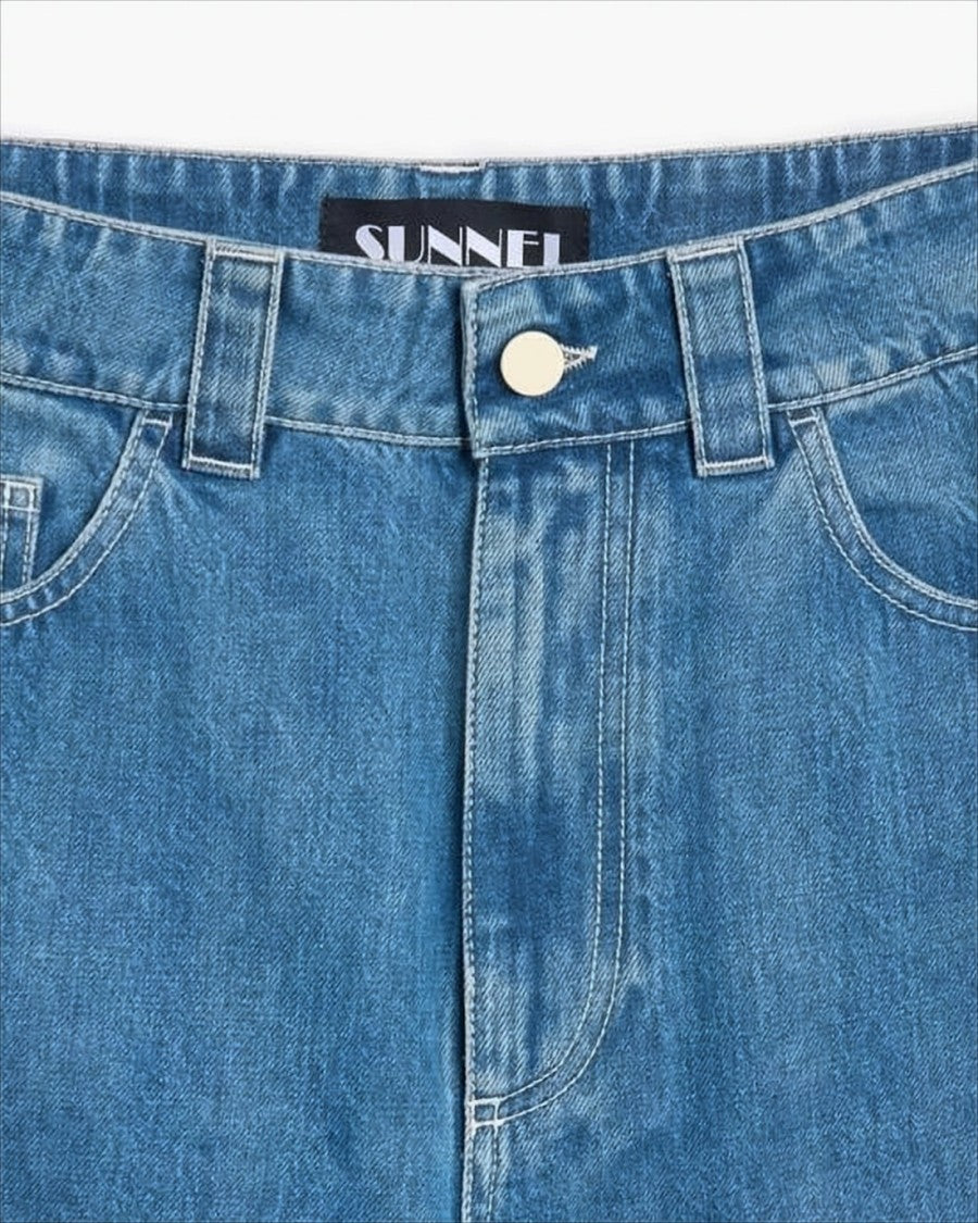 Sunnei Mid-Blue Straight-Leg Denim Pants