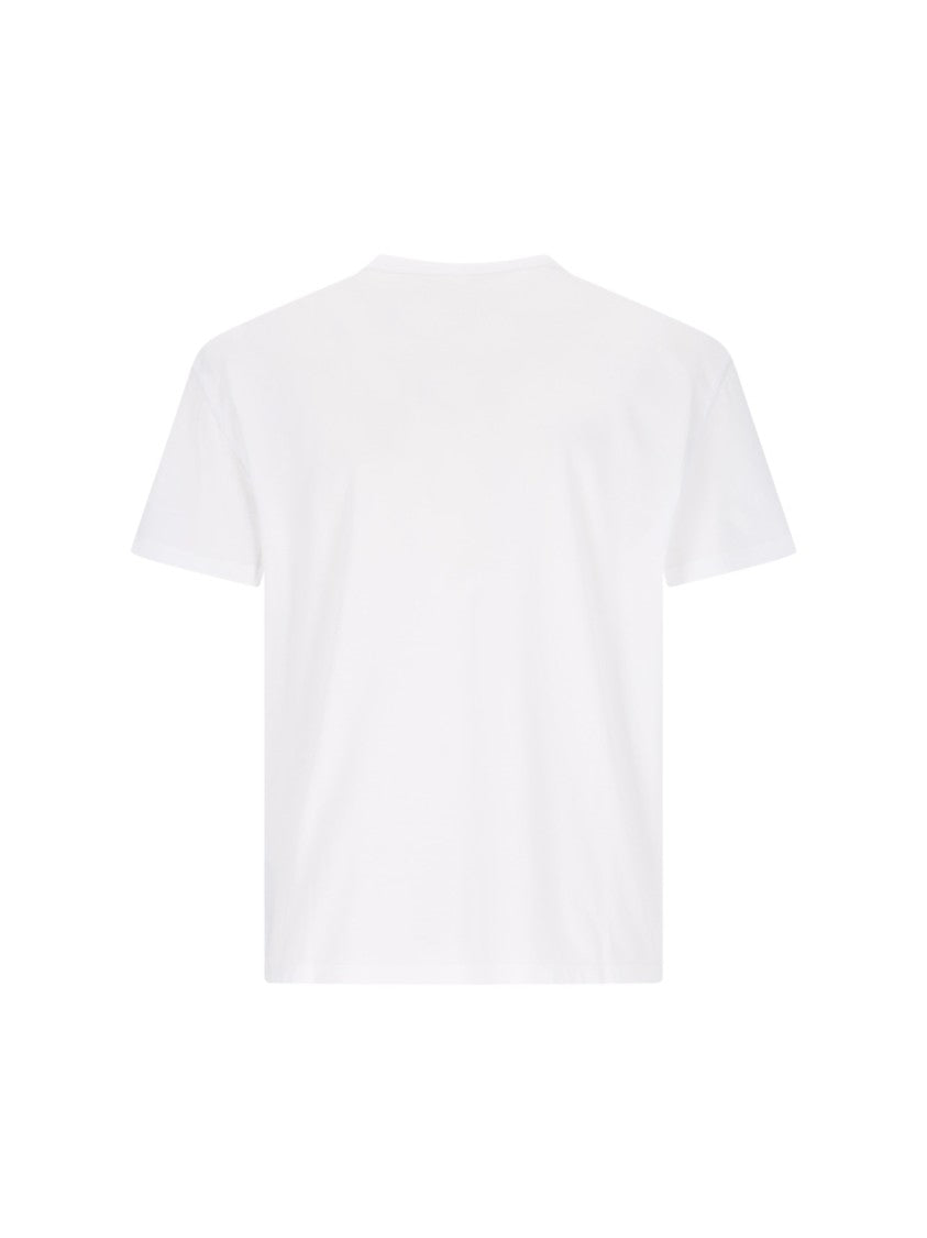 Maison Margiela "Distorted Logo" T-Shirt, In White Cotton