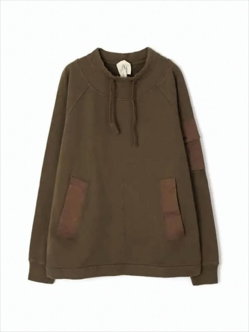 Ten C Relaxed Fit Long-Sleeve Sweatshirt With Drawstring